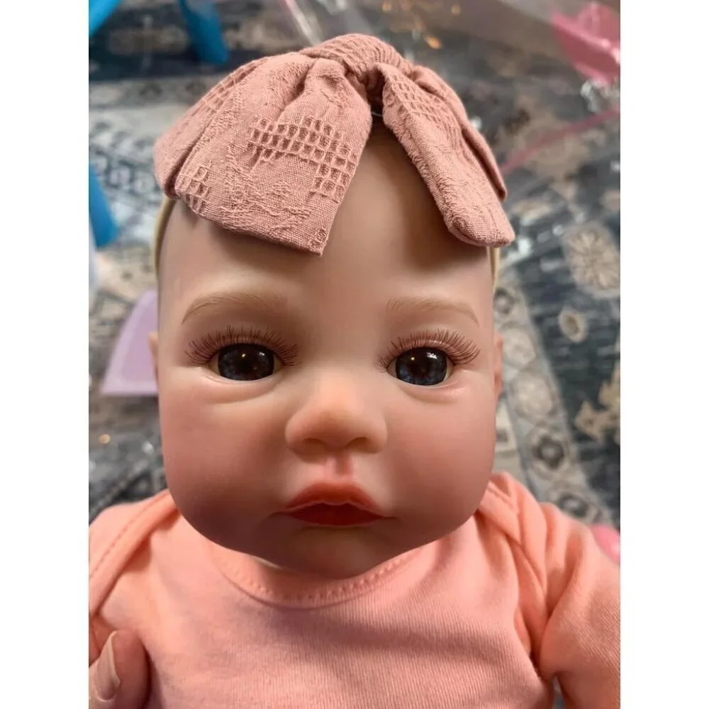 🆕18inch Realistic Full Vinyl Body Newborn Baby Dolls Girl Doll With Accessories